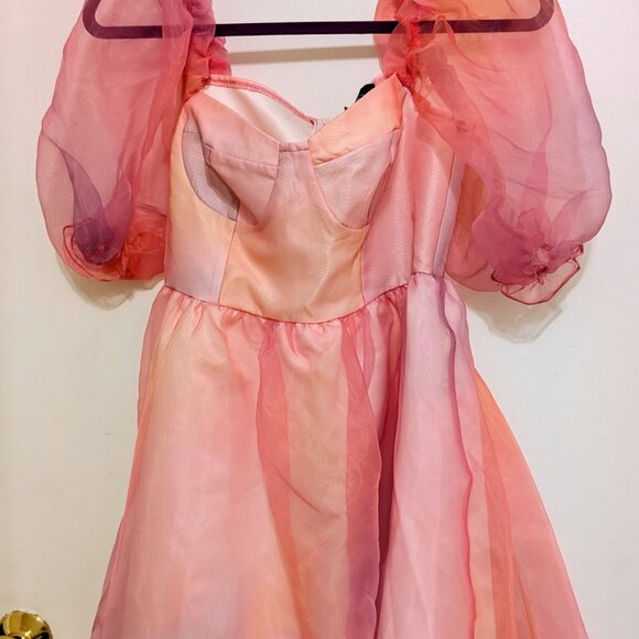 NWT Cider Heart on Fire Pink Ombre Tulle Dress (Size M / 6) - Picture 8 of 9